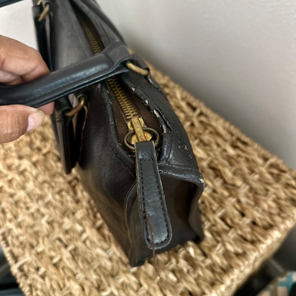 Vintage COACH Purse Leather Slim Satchel Bag New York City Preowned 13x7” - Picture 6 of 8